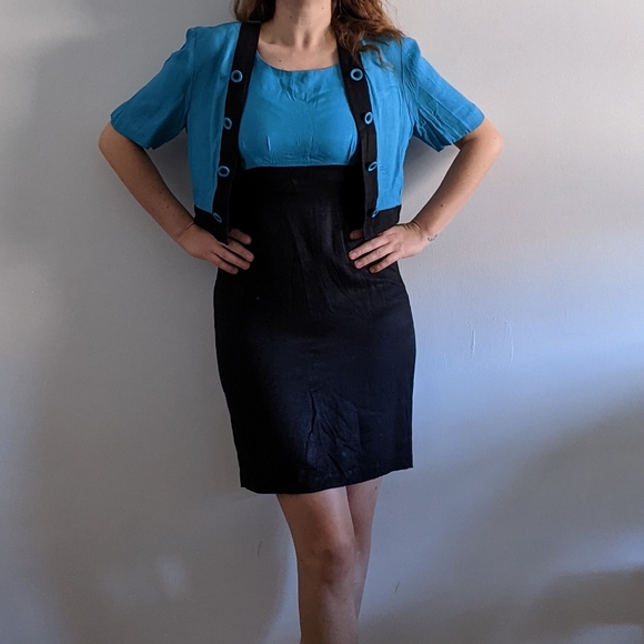 1980's Colour Block Dress Set - Picture 5 of 9